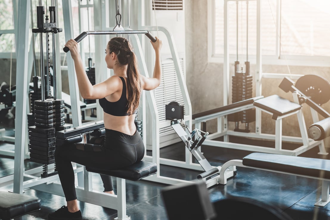 Woman Working Out in the Gym  